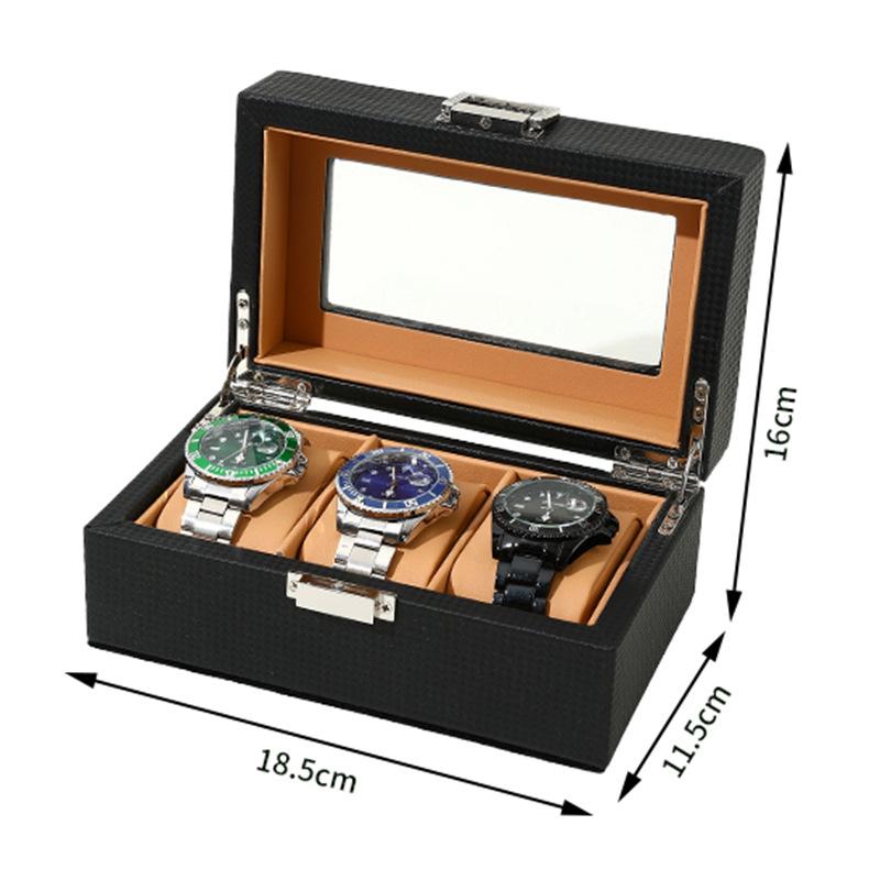 "Carbon Fiber Watch & Jewelry Box for Men and Women"
