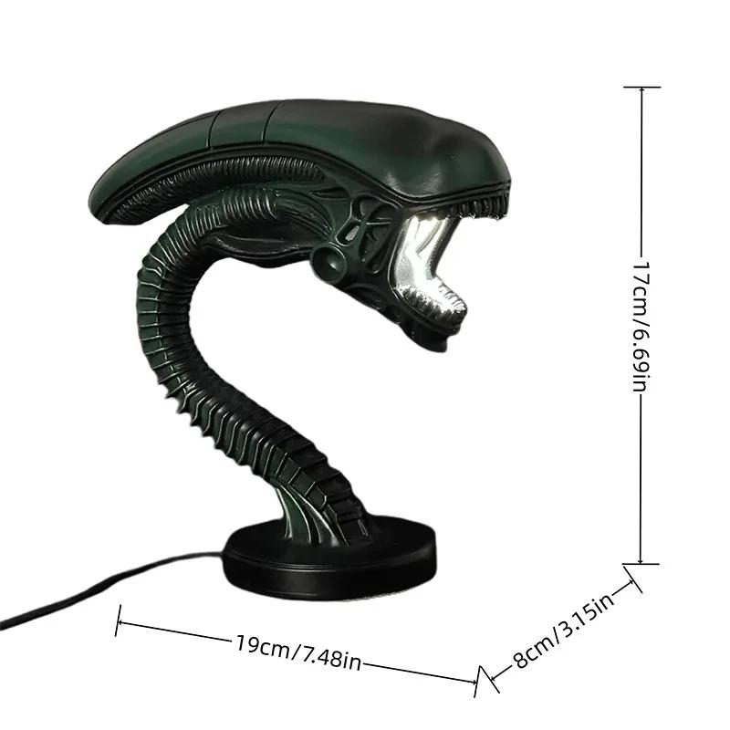 Unique Alien Creature Shaped Lamp Holder Bedroom Home Decoration Lamp Resin Desk Lamp Ornament Halloween Decorations Collectible