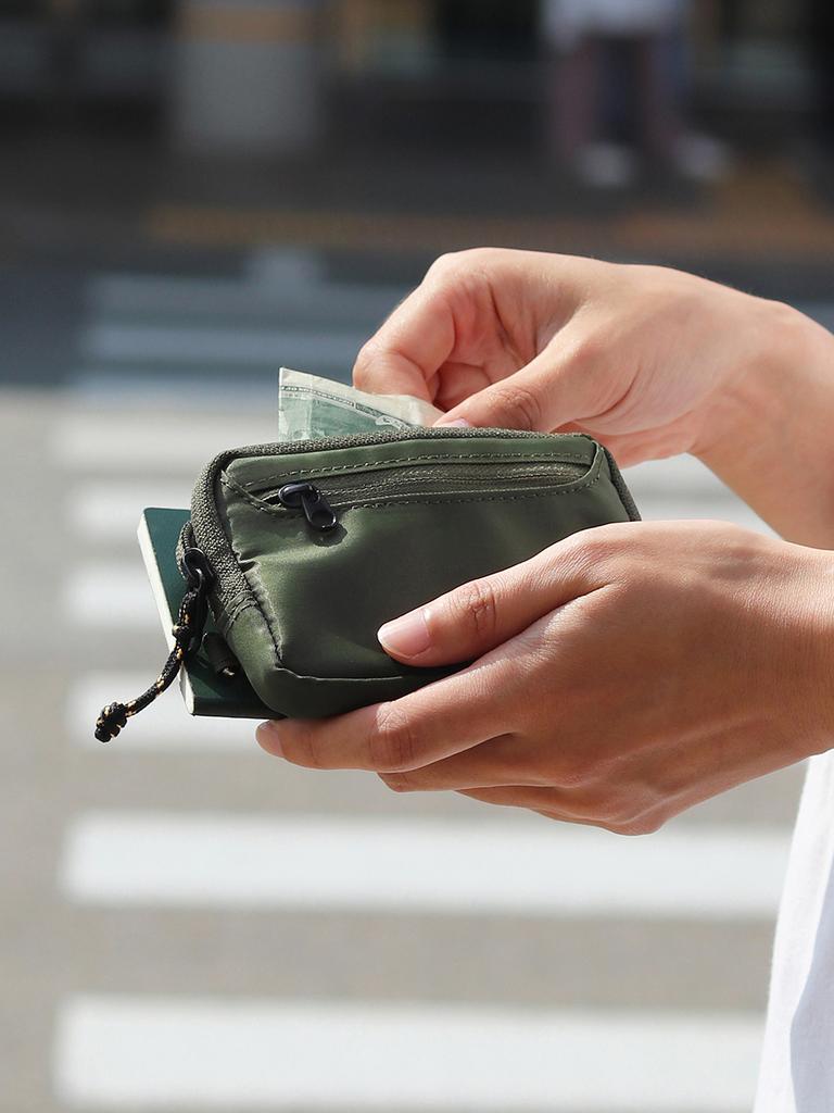 Egarden Traveler Wallet Daily Nylon Card Coin Purse - Khaki