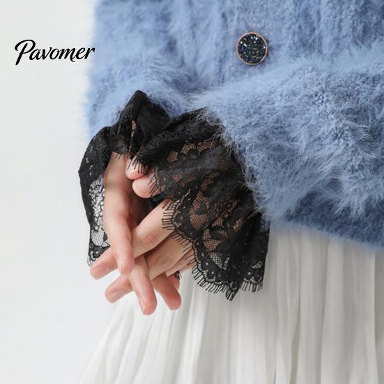 False Sleeves for Cardigans Lace Fake Cuffs Women, Detachable Elastic Wrist Cuffs, Layering Accessories Women Elegant Accessory Sweaters And