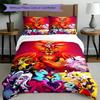 3pcs Duvet Cover Set (1*Duvet Cover + 2*Pillowcase, Without Core), Hazbin Hotel Print Bedding Set, Bedroom Decor, All‑Season, Gift