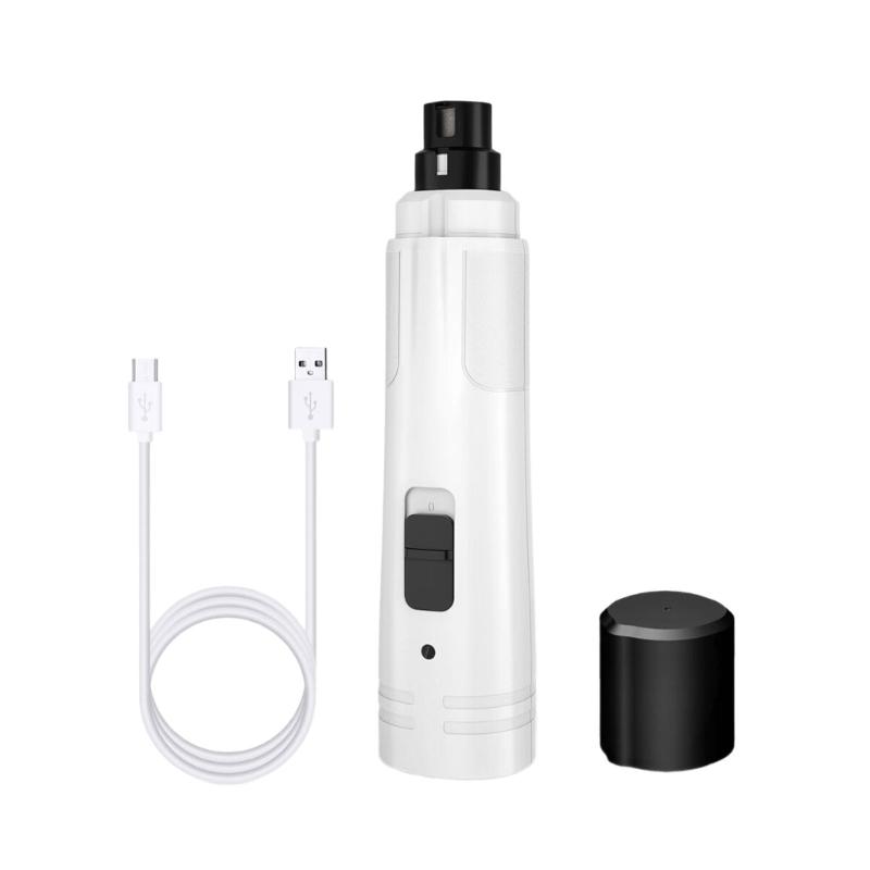 

Quiet Rechargeable Dog Cats Nail Trimmer With Low Noise Motor And 2/6 Speed For Grooming білий