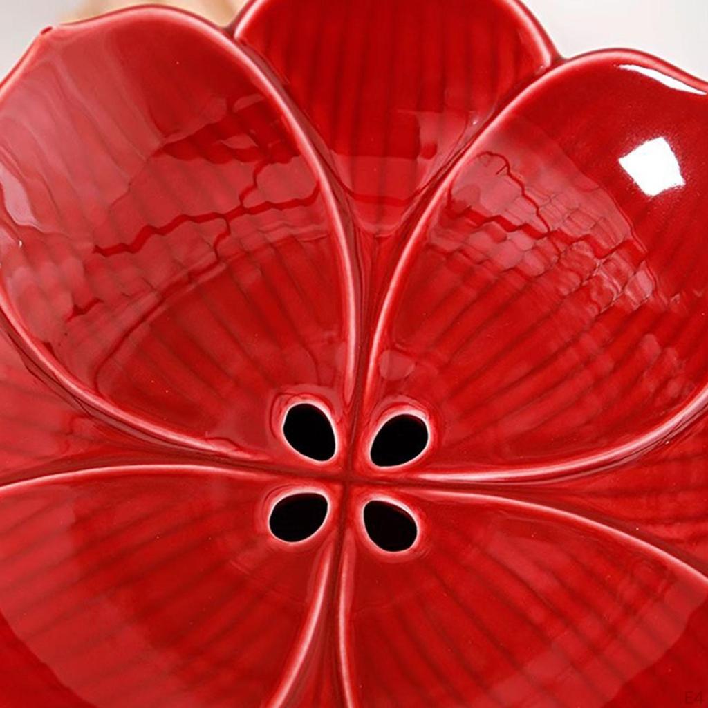 Keramik Obstschale Dessert Süßigkeiten Präsentationsschale Buffet Abtropfen Lotus Snack mit Ablauf für