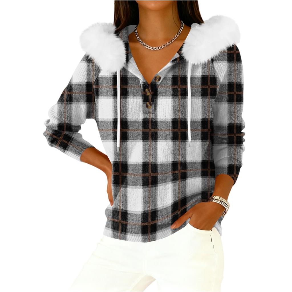 Damkappa Långärmad Med huva Varm vinterkappa Jacka