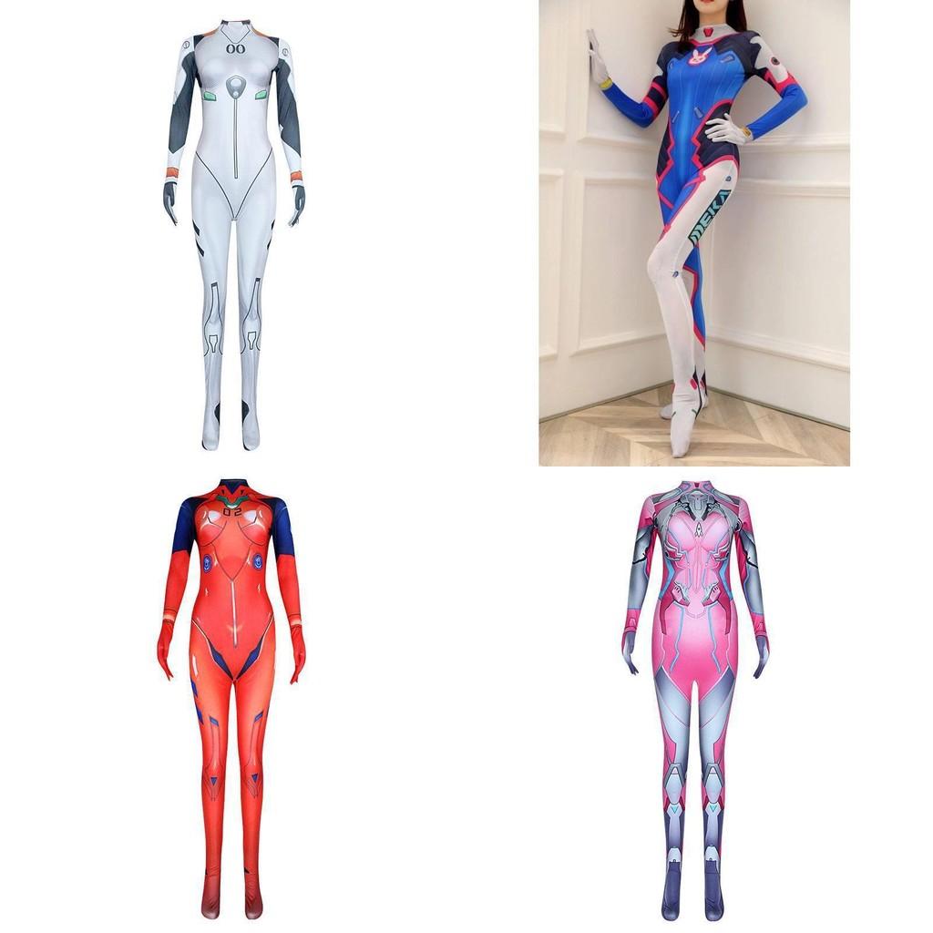 Halloween Cosplay Bodysuit With New Century Evangelion Asuka For Anime And Game Character Dressing