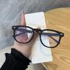Anti-blue Light Eyeglasses Women with Regular Eyeglass Frame Finished Retro Flat Light Frame Goggles Unisex