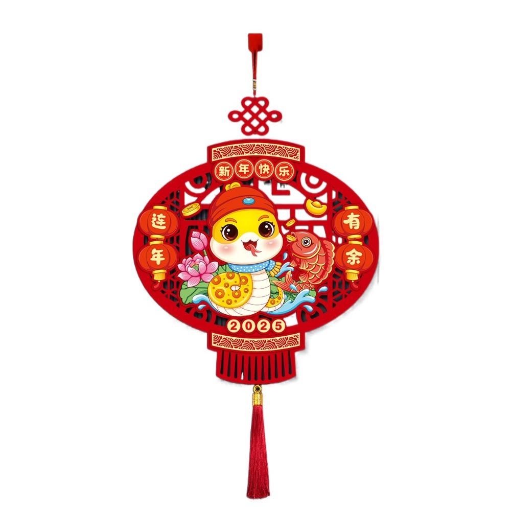 Plush Snake Year Couplets Reusable Door Stickers Good Fortune Hanging Decoration Pendant  Home