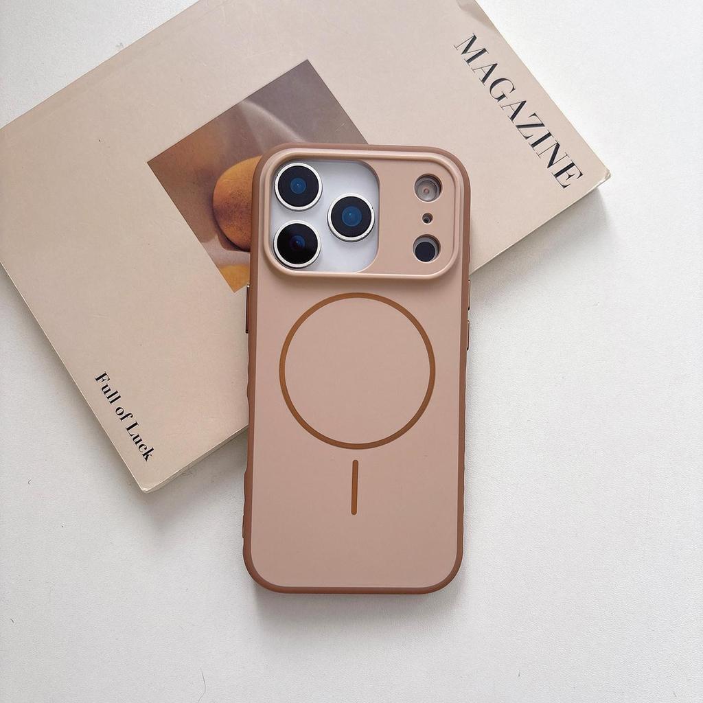Dual-Color Frosted Magnetic Phone Case for Apple iPhone 16 Pro Max - Anti-Slip Frame, Compatible with 17 Air and 15 Pro
