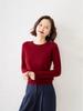 Women's Versatile Long Sleeve Knitted Sweater - Round Neck for Spring, Autumn & Winter