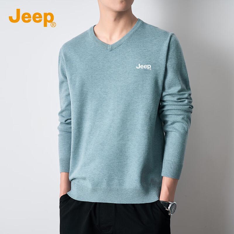 JEEP Men's V-Neck Casual Knit Sweater