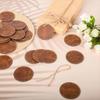 5/10Pcs Brown Leatherette Hat Patches 6.5cm Leather Labels  for Clothing Knitting Shoes Hat