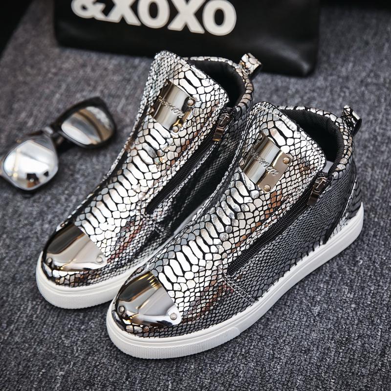 Black Leather Designer Sneakers Men Superstar Shoes Casual High Top Trainer Mens Vulcanized Sneakers Zip Street Hip Hop Shoes
