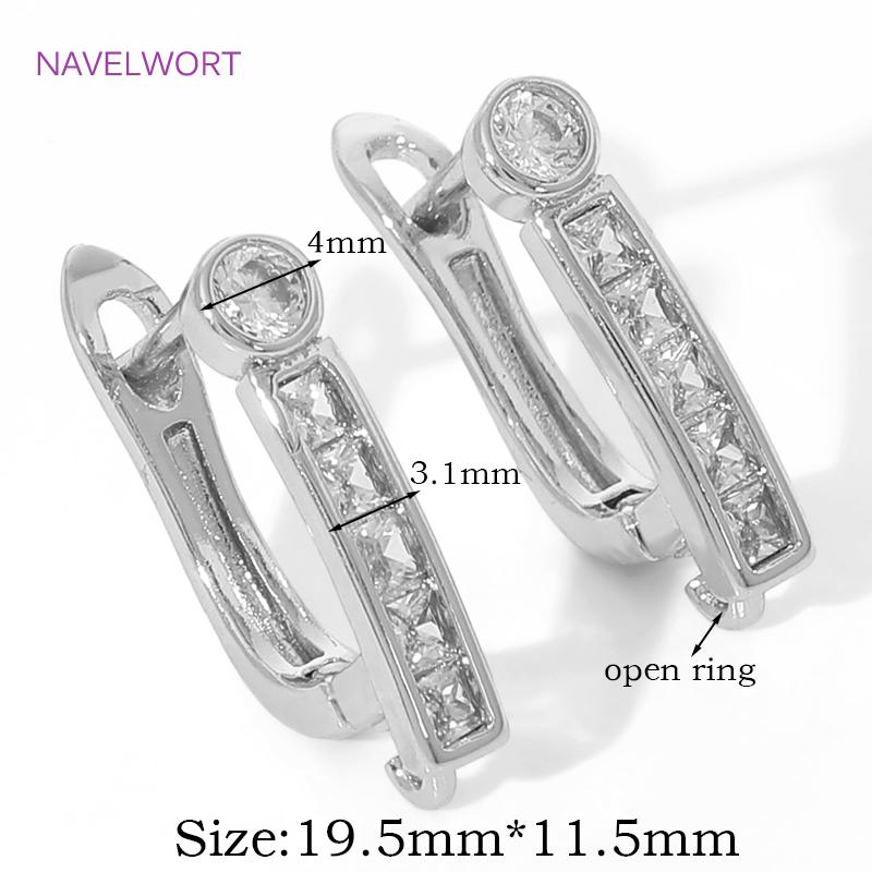 18K Gold Plated Earwires Earring Hooks For Jewelry Making,Brass Earring Fixtures,Fasteners For Earrings,DIY Earring Accessories