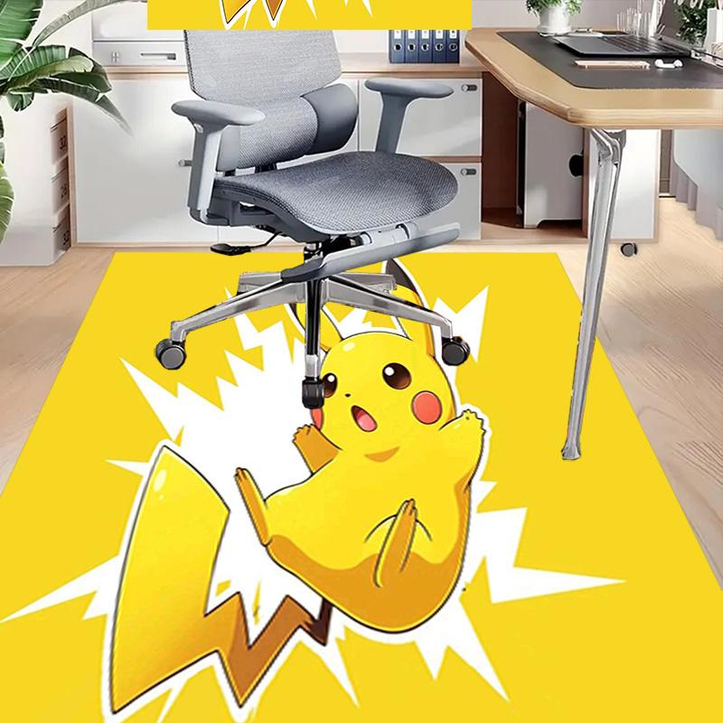 Pikachu Energy Burst Carpet For Playroom Bedroom Living Room Sofa Home Decorkids Game Area Rug Nonslip Floor Mat