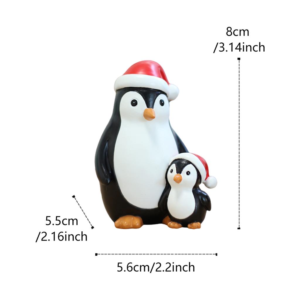 1 piece of Christmas parent-child penguin, creative Christmas/Thanksgiving gift, home decoration/garden bonsai decoration orname