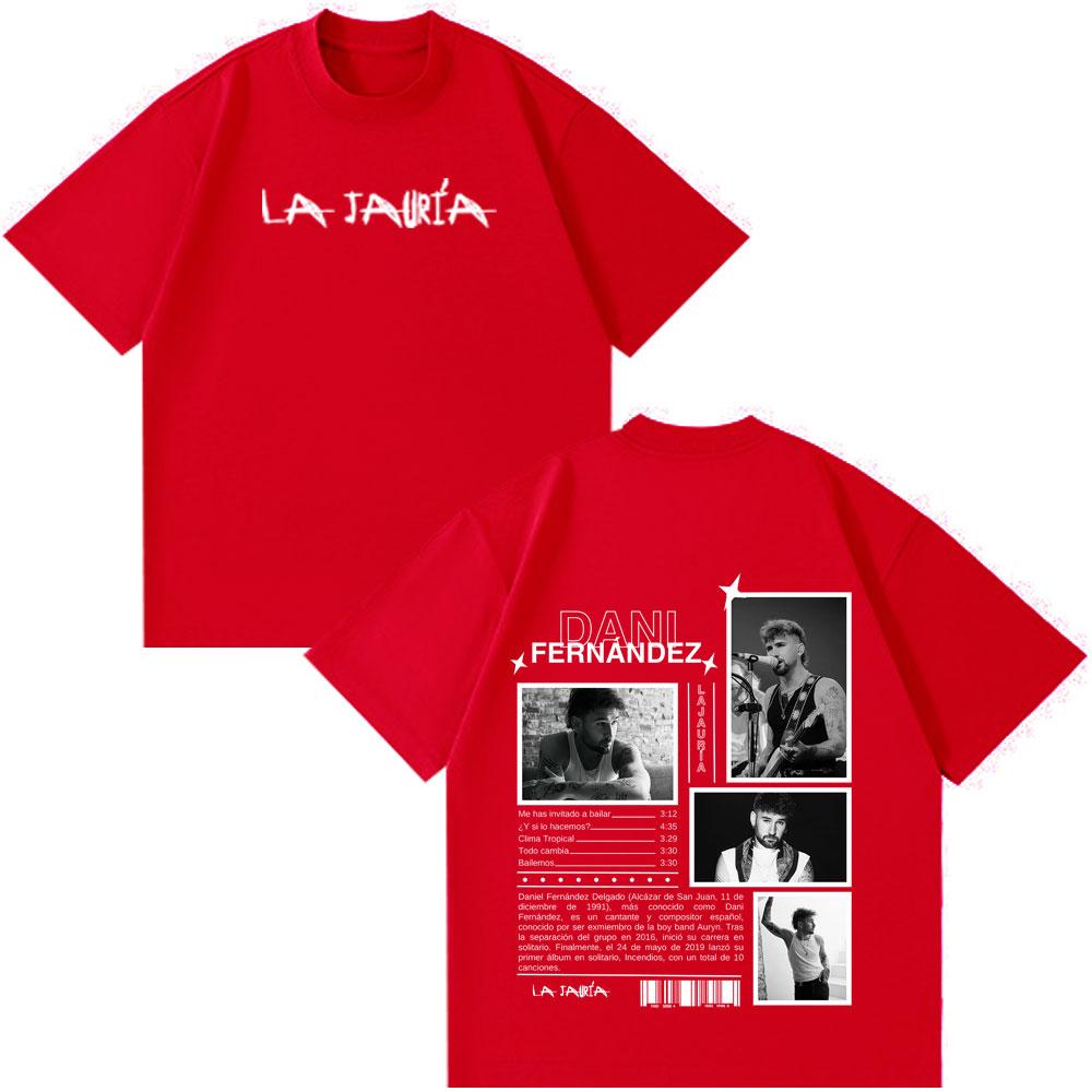 Hot Sale 2026 Rapper Dani Fernandez Album Tour Print Tees Men Women Hiphop Tshirts Shortsleeved Loose Casual Cotton Tshirts