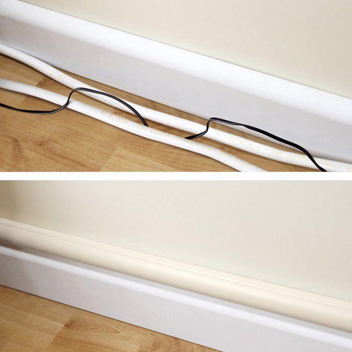 Goulotte - d-line - 3015m-400 - cache-câble semi-circulaire - installation facile - accessoires inclus