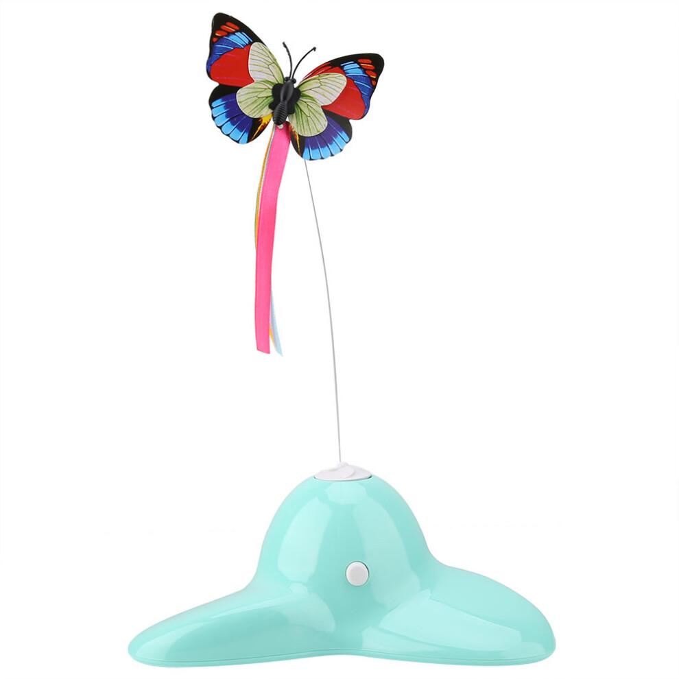Electric Rotating Butterfly Cat Toy For Indoor Cats Interactive Automatic Spinning Flashing Butterfly Teaser Stimulating Prey Instinct Exercise