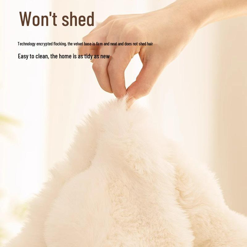 2024 Creme Blase Kunstkaninchenfell Teppich für Wohnzimmer, Sofa, Schlafzimmer, Bettseite, Boden oder Erker