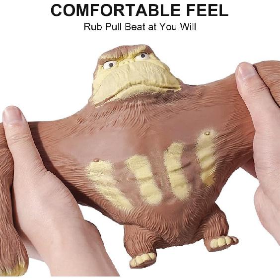 Squishy Monkey Decompress and Squeeze Stress Toy, Cute as Animal Styling Stress Relief Stretchy Toys, Elastic and Soft Fidget Toy as Gift for