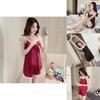 Luxurious And Sexy Women's Faux Silk Camisole Pajama Set Thin Breathable Sleepwear