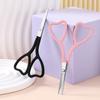 Pink  Love Stainless Steel Heart-shaped Eyebrow Trimming Scissors Sharp Pointed Beauty Scissors Flower Thread Scissors