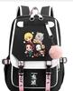 School Season Student Schoolbag Digital Printing Polyester Backpack Cartoon Satchel Pencil Case