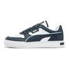 Puma Sapatos de Skate Casuais Versáteis Respiráveis de Cano Baixo Tênis Unissex Branco Azul 384953-25