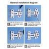 Thick Stainless Steel Flat Door Latch Pet Proof Anti-Rust Secure Closure with Mounting Screws for Dog Cat Room Door Use