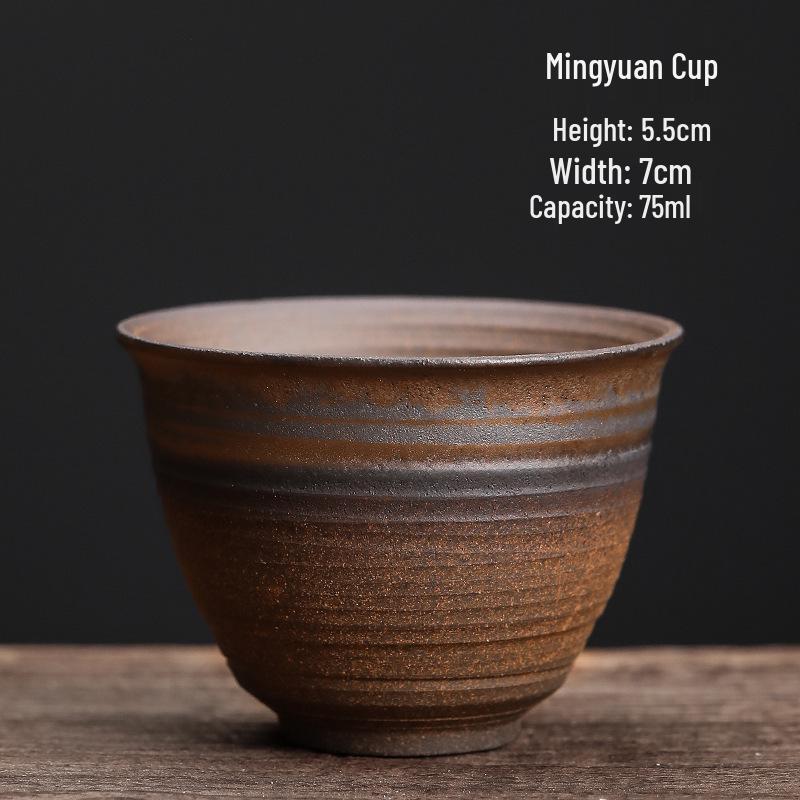 Ofis veya Ev İçin El Yapımı Retro Seramik Kung Fu Çay Fincanı