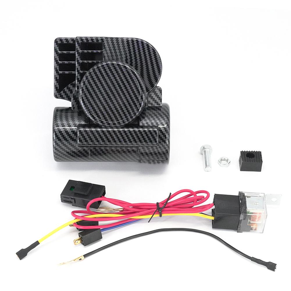 

12 В универсальный автомобильный громкий гудок-улитка с суперзвуковым интегрированным компактным воздушным гудком-улиткой с комплектом для автомобиля, грузовика, внедорожника, фургона