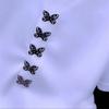 Summer Women Solid Color T-shirt Butterfly Decoration Female Elegant V-Neck Sexy Backless Pullovers