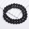 For Bracelet Necklace Natural Volcanic Stone 4 6 8 10 12mm Loose Beads Round Jewelry Making DIY Accessories Wholesale