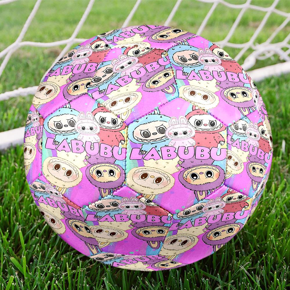 Labubu Print Size 5 Soccer Ball, Standard Match Football for Sports Game and Team Practice, Ideal Gift for Soccer Fans