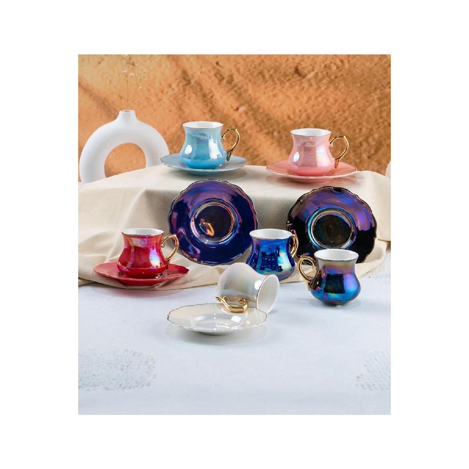 

Набор кофейных чашек Acar Olivia на 6 человек чистый