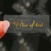 30-240Pcs Custom Text Rectangle Transparent Golden Foil Stickers, Personalized Wedding Labels, Customized Birthday Stickers,