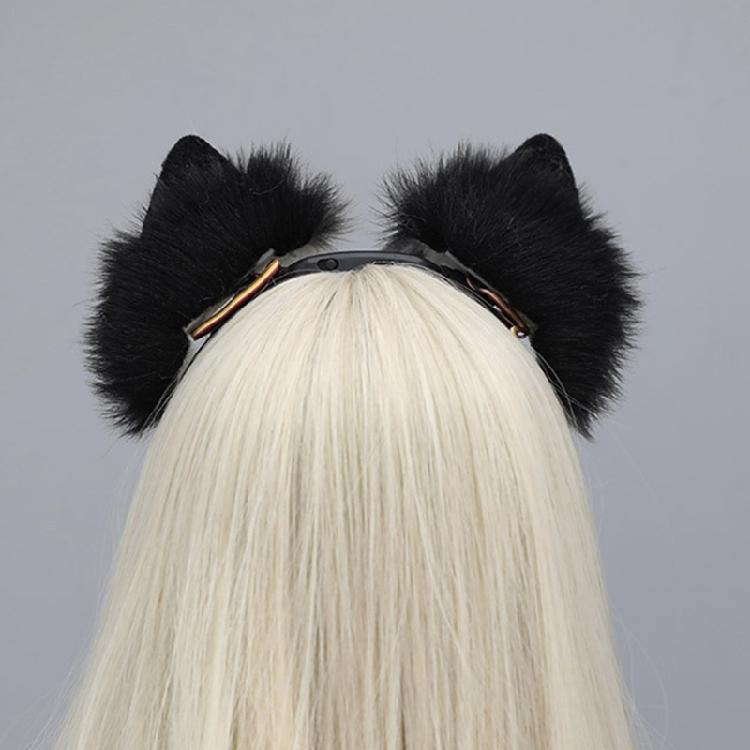 Dynamiczne Kocie Uszy Nakrycie Głowy Cosplay Halloween Party Akumulatorowa Opaska Kostiumowa