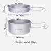 Titanium Pot and Titanium Plate Set Pure Titanium Pot Set Outdoor Frying Pan Camping Cooking