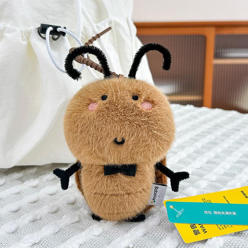 Glasses Cockroach Plush Toy Boys Bean Eye Keychain Girls Backpack Talk Heart Eye Insect Pendant