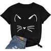 Shirts for Girls 12-14 Years Old Round Neck Short Sleeve Printed T Shirt Top