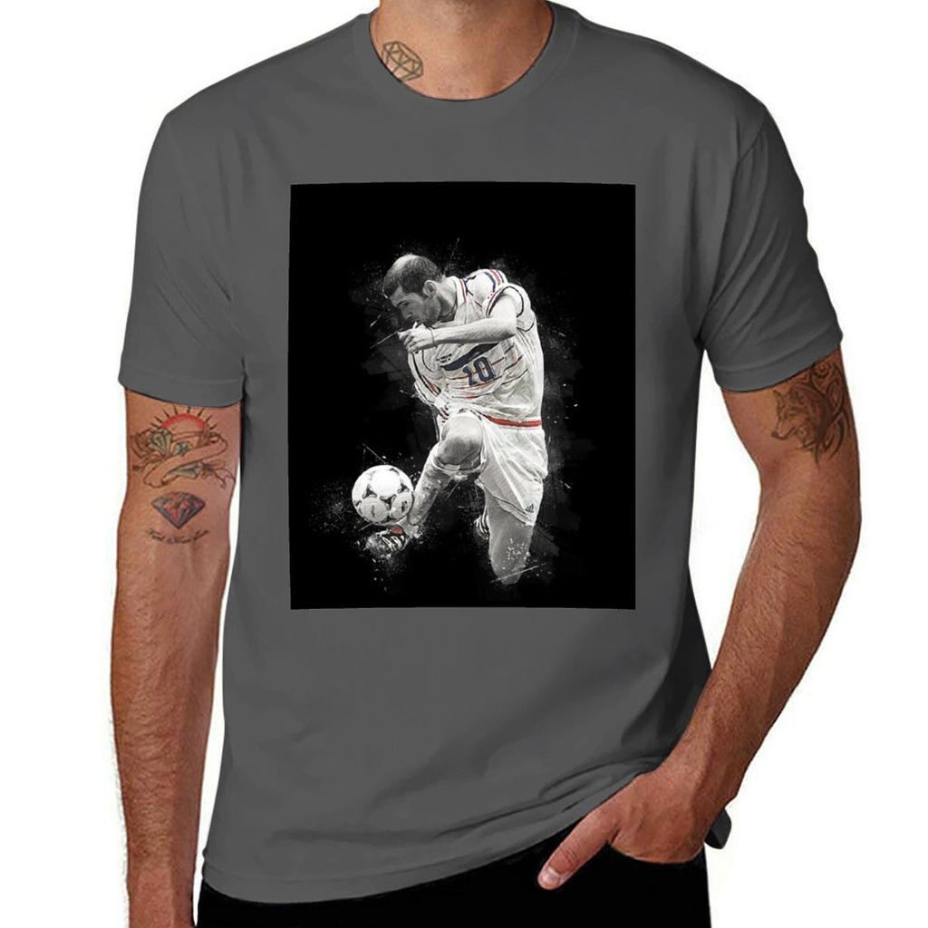 Zinédine Zidane 1#030422 T-Shirt kawaii Kleidung Anime Oberteile Schwergewichte Herren Grafik-T-Shirts Anime