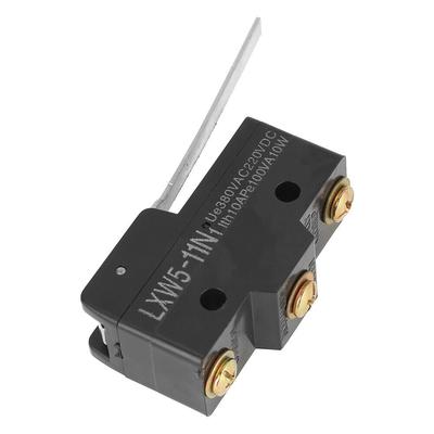 3A SPDT Snap Limit Switch LXW511N1 with Long Lever for Monitoring Mechanical Movement Limits In AC/DC Industrial Control Systems