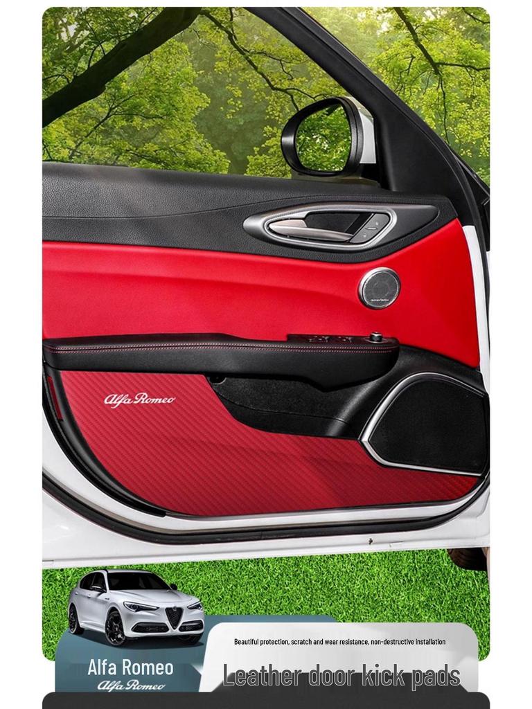 Alfa Romeo Stelvio/Giulia Door Kick Pad - Interior Protection Upgrade