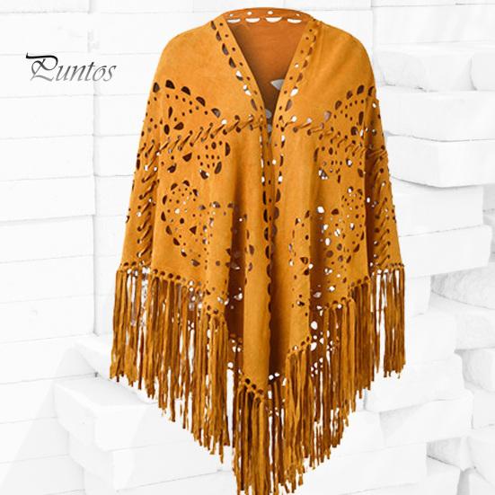 Winter Accessory Women Shawl Warm Fabric Solid Color Versatile Hollow Classic Tassels Hem Scarf Comfortable Wrap