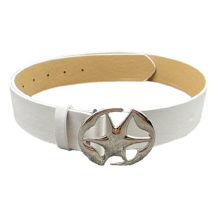 

Vintage Teens Women Thin Belt Jeans Adjustable Belt for Dress Skirt Coat Decors білий