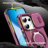 Magnetic Metal Ring Stand Armor Case For OPPO Reno 15 16 Pro Reno15 FS 15F Reno16 FS 16F Slide Push Window Lens Protection Cover