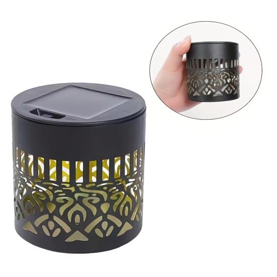 Solar Wall Light, 7 Color Changing Metal Fence Lamp with Projection, Outdoor Waterproof Garden Light for Yard Patio Column Decor