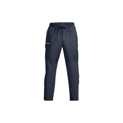 Solid Woven Running Training Pants Men Bottoms Blue 1377182-044