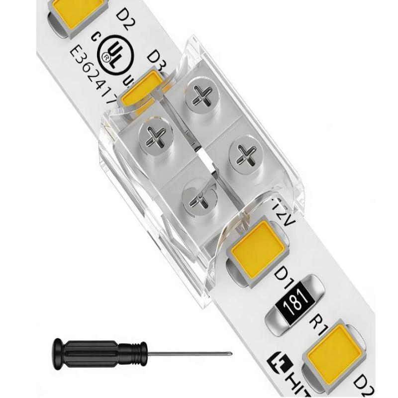 §10 Stück Lötfreier Selbstverdrahtender Lampenstreifen-Stecker 2P 8/10MM LED-Streifen-Stecker Schraubbefestigung Verbindungsklemme