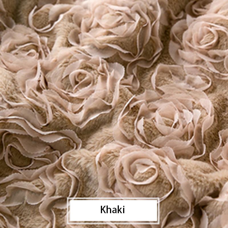 140*50cm Şakayık Tavşan Kadife İşlemeli Peluş Kumaş Kalın Suni Kürk Kumaş Kışlık Mont Kürk Yaka Giysi Fotoğraf Aksesuarları Dekor